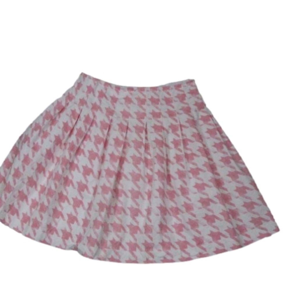 Liz Claiborne Pink/White Pleated A-Line Skirt Size 6